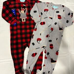 Plaid and Hockey Print sleeper bundle